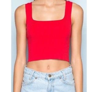 Pacsun cute red knit crop top